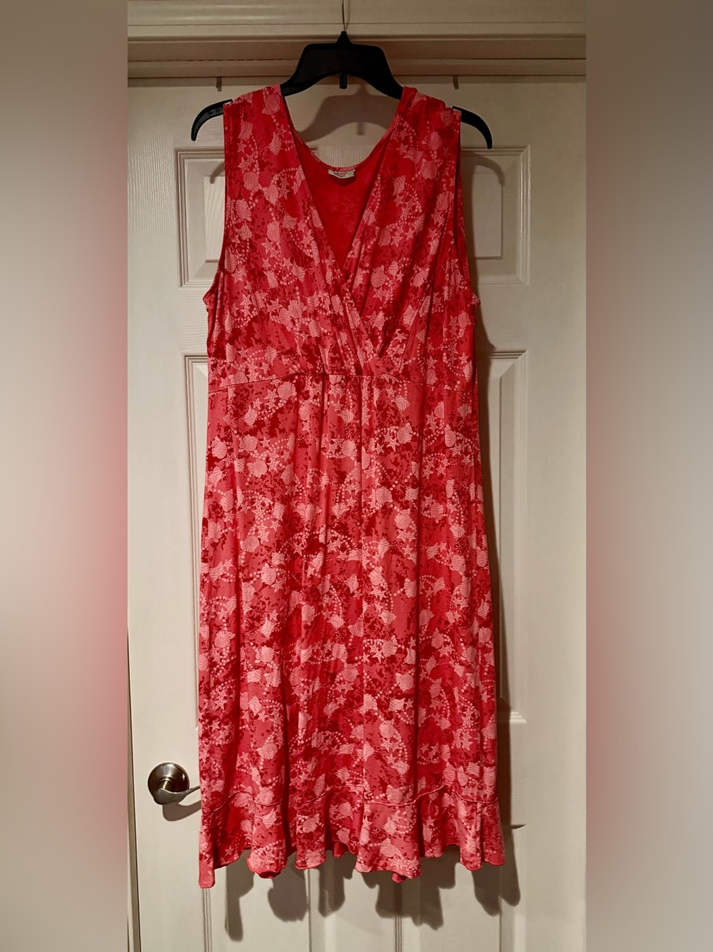 2XL ICanToo 100% Cotton Seashell Dress 2XL Coastal Core pink Maxi Midi